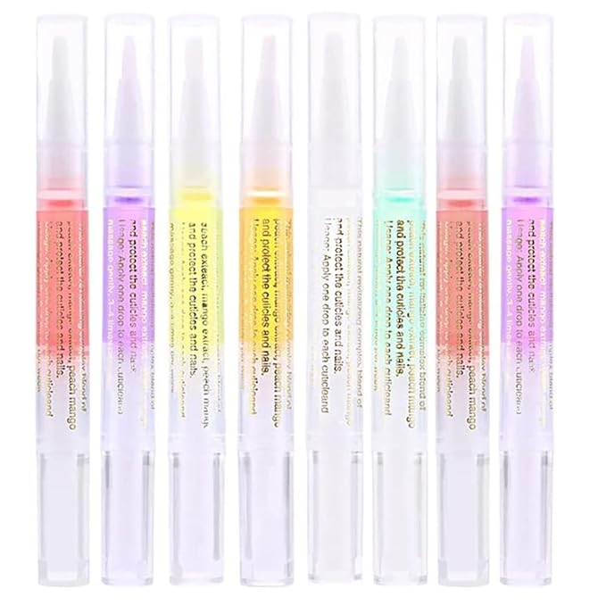 8pcs Cuticle Oil Pens Cuticle Nail Oil Cuticle Nail Nutrition Cuticle OilPen for Nails Moist Nail Repair Nail Care Essential OilMoist