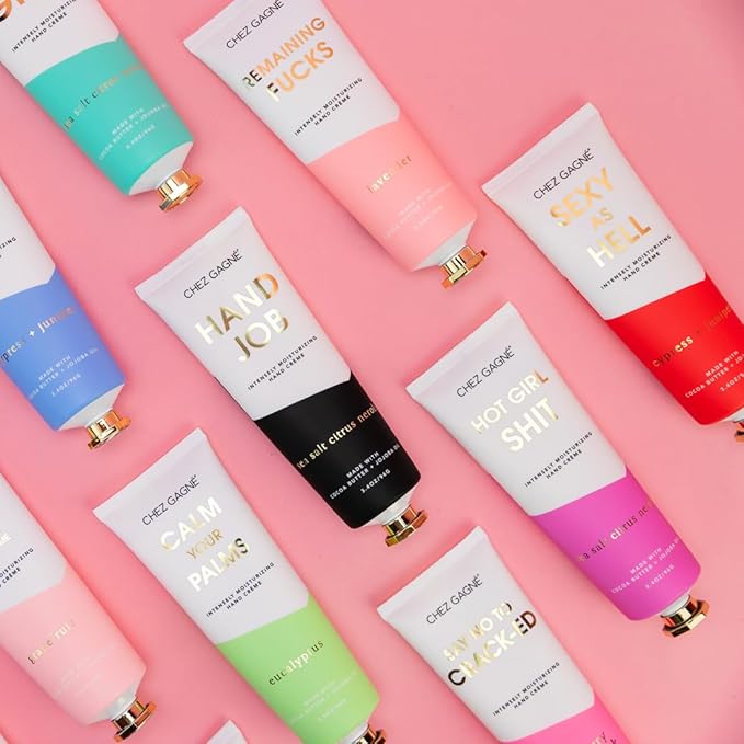 Chez Gagné Vegan Hand Cream for Dry Hands - Sexy As Hell - Cypress and Juniper 3.4oz Non-Greasy Moisturizing Hand Lotion - Made in California - Paraben, Sulfate & Phthalate Free - Funny Unisex Gift