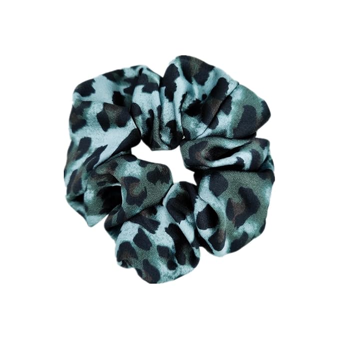 Sufermoe 6 Pcs Satin Silk Hair Scrunchies for Women and Girls, 4.5 inch, Leopard color