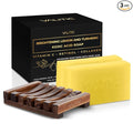 VALITIC Brightening Lemon & Turmeric Kojic Acid Soap with Vitamin C, Retinol, Collagen - Original Japanese Complex - with Hyaluronic Acid, Vitamin E, Shea Butter, Castile Olive Oil 2 Pack+Holder