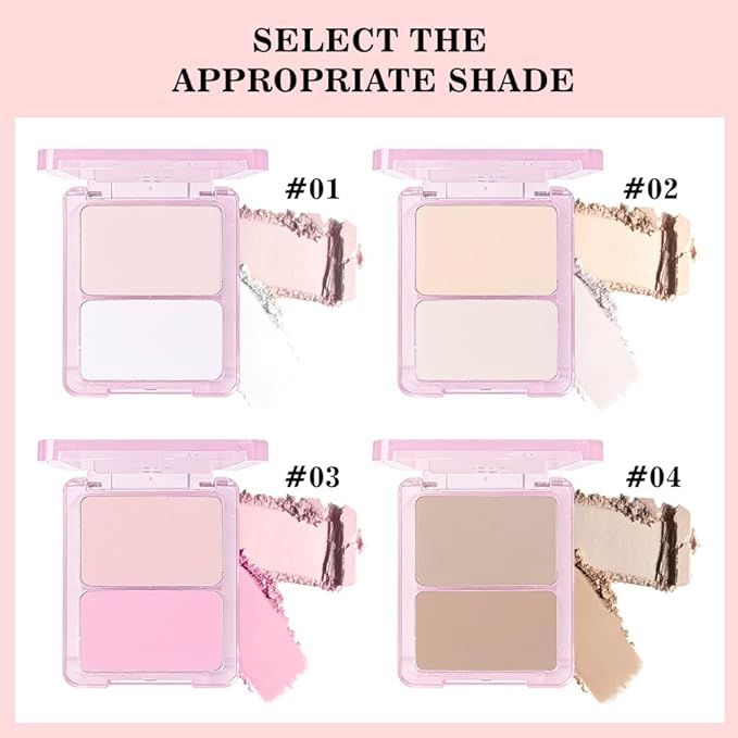 CAKAILA 2 Colors Light Nude Beige Pink Eye Shadow Powder Palette Makeup for Women,Neutral Matte Naked Eyeshadow Palette for Old Women Long Lasting Naturing-Looking,Vegan