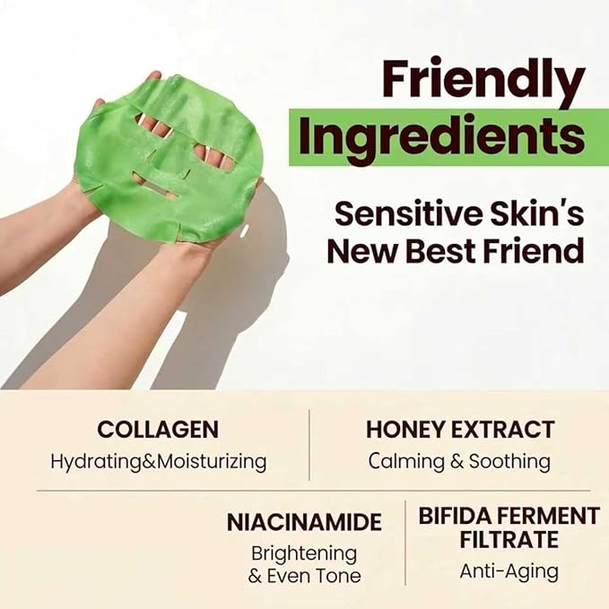 Collagen Face Masks Skincare for Women,Hydrating Sheet Face Masks Set for Sensitive Skin,Spa Facial Masks for Women Skin Care, Party Birthday Gifts for Women Teen Girls Kids(7 Masks)