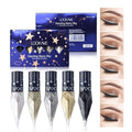 Go Ho Glitter Liquid Eyeliner Colorful Set,5 Colors Metallic Shimmer White Black Silver Gold Diamond Eyeliner,Glitter Eye Liner Sticks,Waterproof Long Lasting Sparkle Eye Makeup