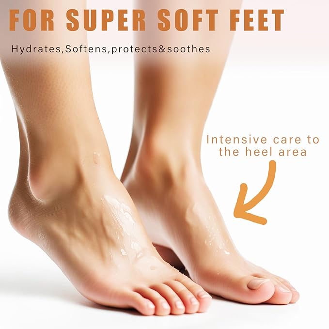 Grospe Honey Foot Balm Stick,Manuka Honey Stick Foot Cream for Dry Cracked Heels and Feet Moisturizing & Exfoliating Care for Dry Cracked Feet Knees and Hands Callus 1.41 Oz