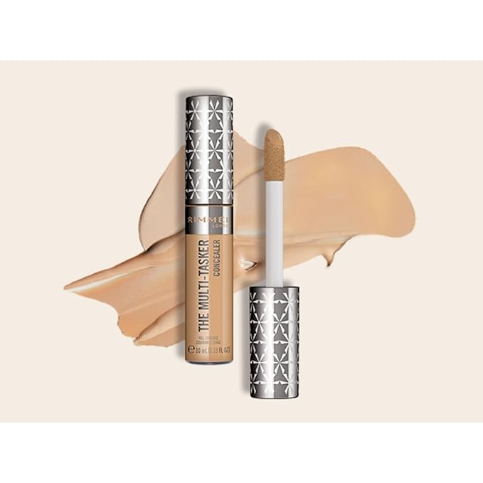 Rimmel London, Multi-Tasker Concealer, 120 Tiramisu, Crease-Proof, Transfer-Proof, Waterproof, Up To 24-Hour Wear, Vegan Formula, 0.33oz (Pack of 2)