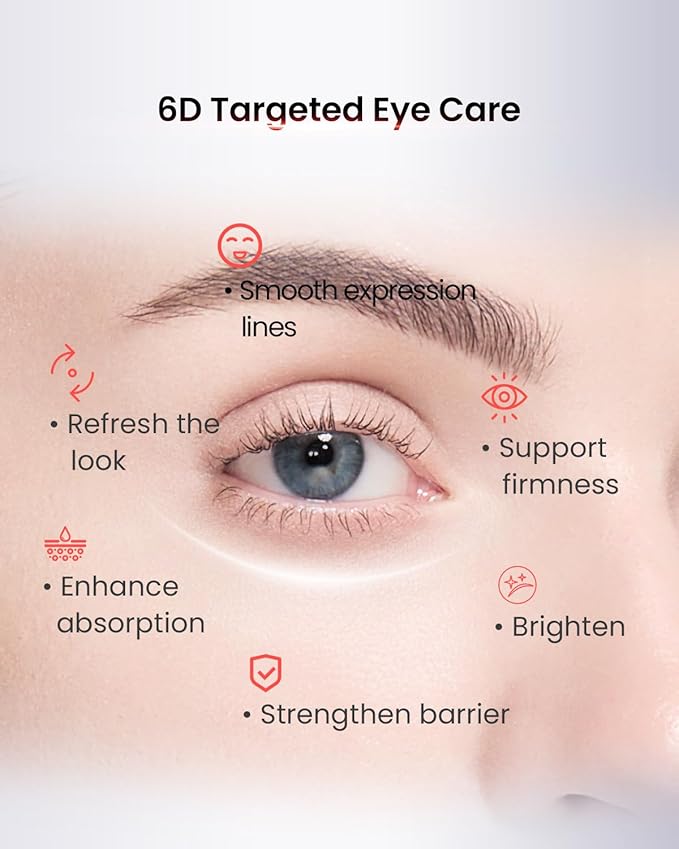 AMIRO 2 in 1 Red Light Eye Cream with Built-In Microcurrent Massager, PDRN Peptide Under Eye Treatment for Puffy, Tired-Looking Eyes, Hydrated & Firmer-Looking Skin, 1.06 oz
