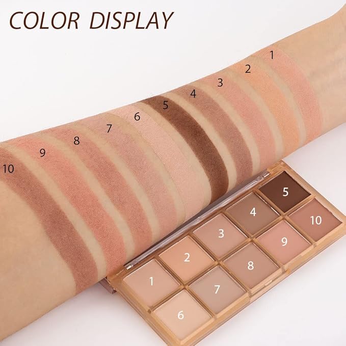 CAKAILA 10 Colors Nude Pink Matte Eyeshadow Palette,Neutral Nude Eye Shadow Palette,Long Lasting Waterproof Travel Size Makeup Pallete,Vegan,Cruelty -free