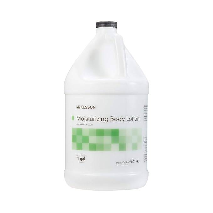 McKesson Moisturizing Hand and Body Lotion, 1 Gallon [Pack of 1] Bulk, Refill, For Dry, Crack, Sensitive Skin, Cucumber Melon Scent