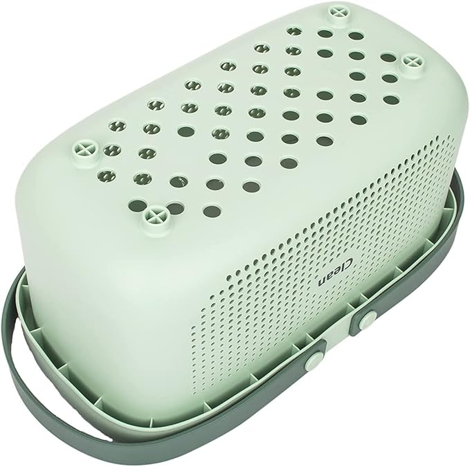 Bath Toy Storage, Plastic Storage Shower Basket with Handle for Bathroom, Health, Cosmetics, Hair Supplies and Beauty Products 2 Pack 12.4 * 6.14 * 7inch - Light Green