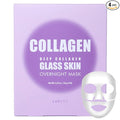 LAPCOS Deep Collagen Glass Skin Overnight Mask - Korean Skin Care Mask w/Rose PDRN, Vegan Collagen & Hydrogel Sheet - Hypoallergenic Firming Collagen Face Mask Sheets (4 ea, 1.23 oz)