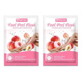 Magik Foot Peeling Mask Baby Soft Cracked Heels Remove Dead Skin Calluses (Peach, 2 Pairs)