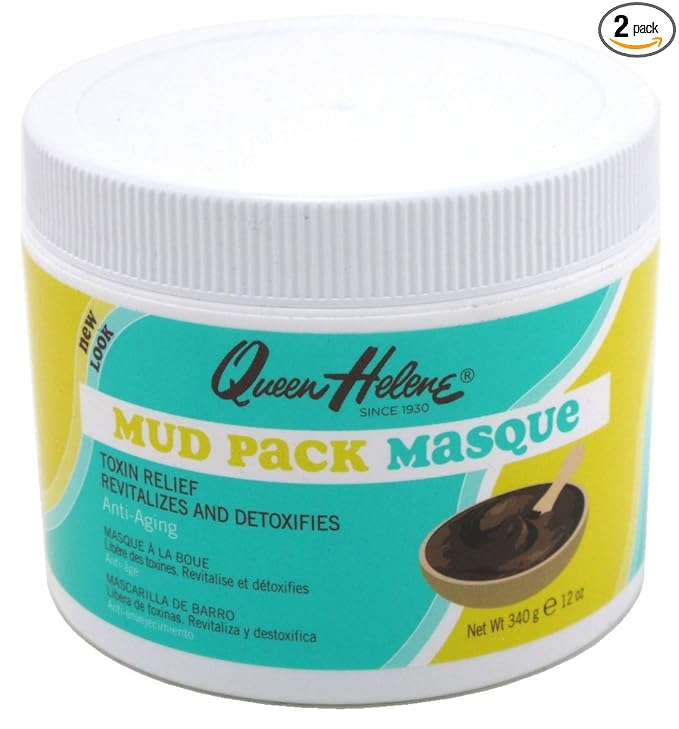 Queen Helene Masque Mud Pack 12 Ounce Jar (Pack of 2)