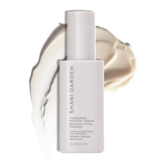 Shani Darden Hydration Peptide Cream, Oil-Free Face Moisturizer with Peptides, Squalane, Niacinamide & Ceramides for Normal to Dry Skin, Up to 72 Hours of Hydration Without Clogging Pores, 2.5 fl oz