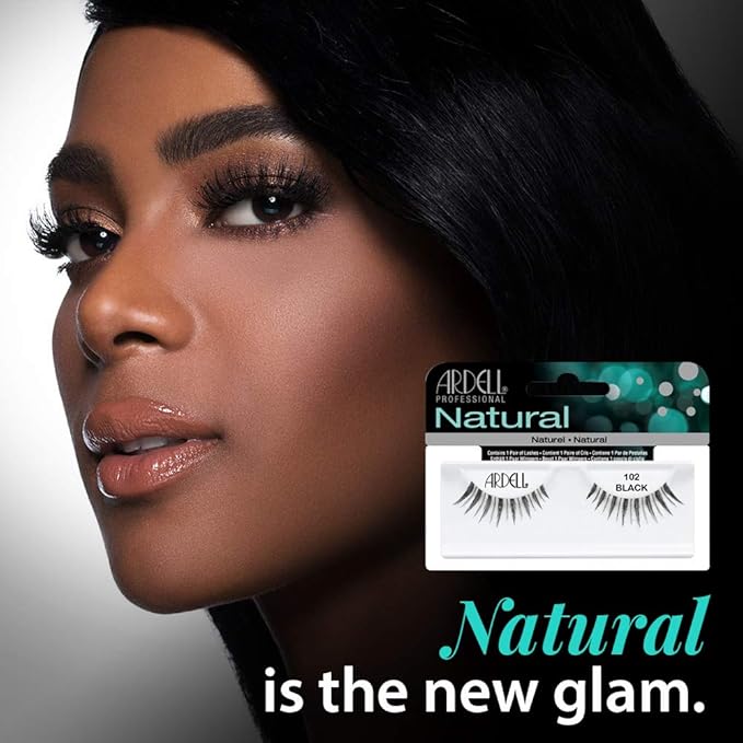Ardell Lashes 102 Demi Black – Lightweight, Reusable Fake Eyelashes with Natural Look for Beginners & Makeup Lovers, 4 Pack