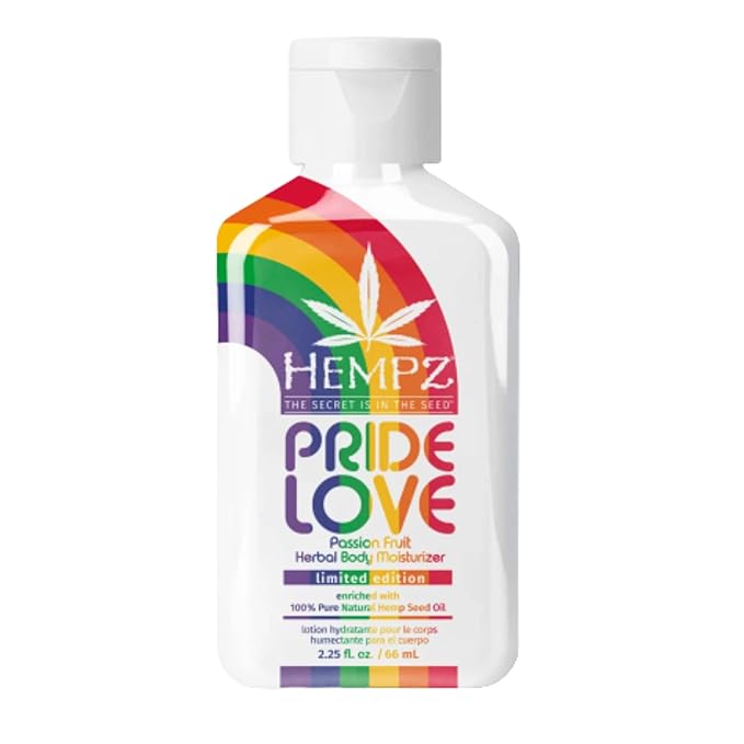 Hempz Body Lotion - Passion Fruit Pride Love Limited Edition Daily Moisturizing Cream, Shea Butter, Aloe, Lavender Extract Body Moisturizer - Skin Care Products, Hemp Seed Oil - Travel Size