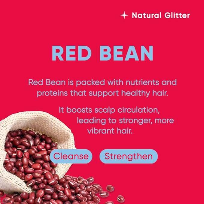 MARS MADE Red Bean Shampoo Bar 2.0 - Hydrating & Moisturizing Natural Hair Soap for Hair Color & Scalp Nourishment - Solid Shampoo for All Hair Types (120g, 4.23oz)