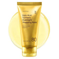 TOSOWOONG Kojic Acid Turmeric Overnight Wrapping Mask, 80% Turmeric Peel Off Facial Mask for Glass Skin, Niacinamide, Retinol & Vitamin C for Dark Spot Remover, Korean Skincare, 75 ml / 2.53 fl. oz.
