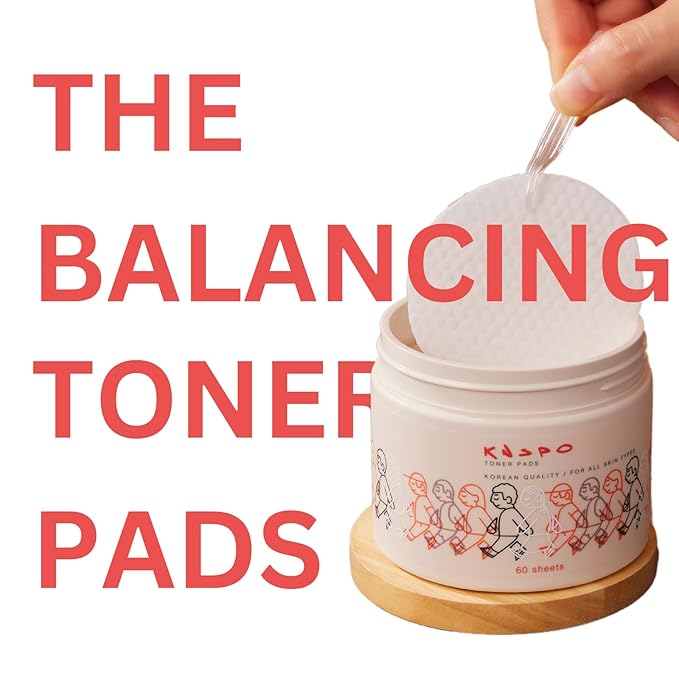 Toner Pads - Pre-Soaked Toner Pads with Korean Skincare - Balancing Face Toner - Hydrating Toner Pads for All Skin Types - 60 pc