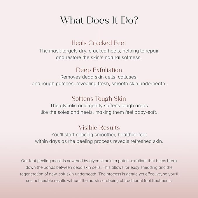 Seoul-Skin Glycolic Acid Foot Peeling Mask (1 Pair), Korean Peeling & Exfoliating | Deep Exfoliation