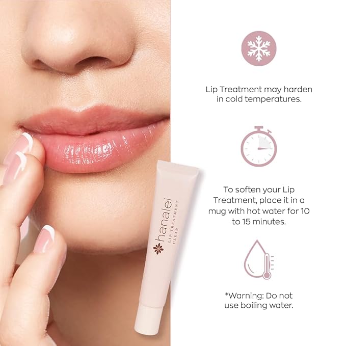 Hanalei Lip Treatment Duo – Hydrating Lip Balm & Repair for Dry, Chapped Lips with Kukui Oil, Shea Butter, Agave & Grapeseed Oil – Clear Lip Moisturizer & Conditioner, Full & Mini Travel-Size