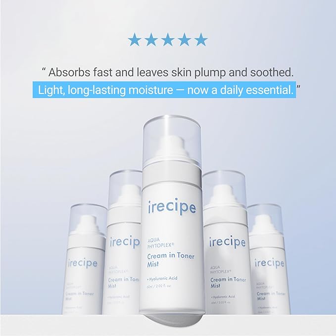 Aqua Phytoplex Cream in Toner Mist, Milky Toner with Hyaluronic Acid, Ultra-Fine Mist for Skin Barrier & Texture Refining, Non-Comedogenic, Fragrance Free, Vegan, Korean Skincare, 2.03 oz
