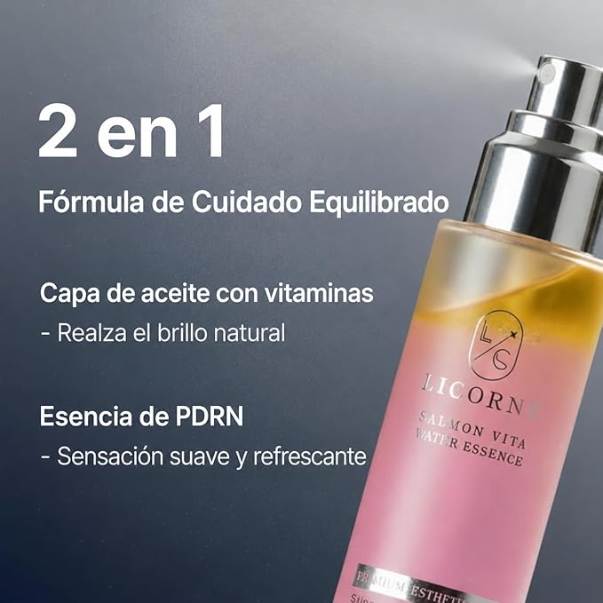 Licorne PDRN Face Mist with Hyaluronic Acid, Niacinamide & Madecassoside – Salmon DNA Hydrating Facial Spray Essence, Dewy Glass Skin K-Beauty Mist, All Skin Types, 3.38 fl oz