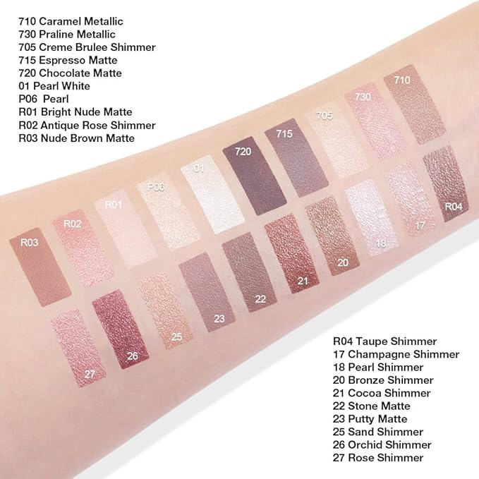 FeiCuiYun Single Cream Bright Nude Matte Eyeshadow Palette Makeup, Natural Single Mini Instant Holographic Eyeshadow For Women, Sombras Crema Para Ojos, Talc, Paraben & Cruelty Free, R01