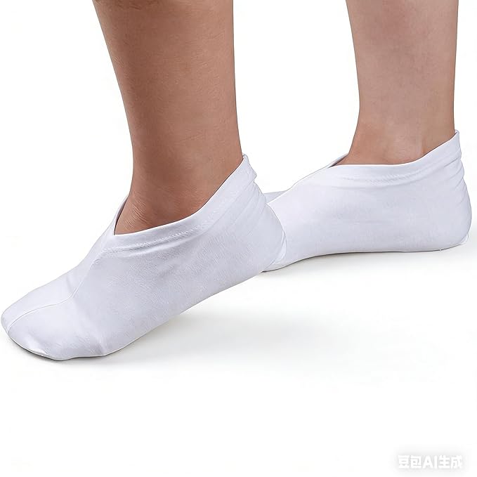 4Pairs Dry Feet Healing Socks for Men and Women Lotion Moisturizing Socks Spa Overnight Absorbing for Dry Cracked Feet (Under Size 6, Count, 8)