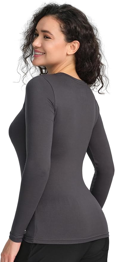 COZYFIT Scrub Undershirts Long Sleeve Women - Underscrub Comfort Tee
