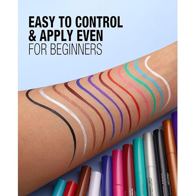 Purple Liquid Eyeliner Waterproof Long Wear Purple Eyeliner Pencil Hypoallergenic Smudgeproof (07#)