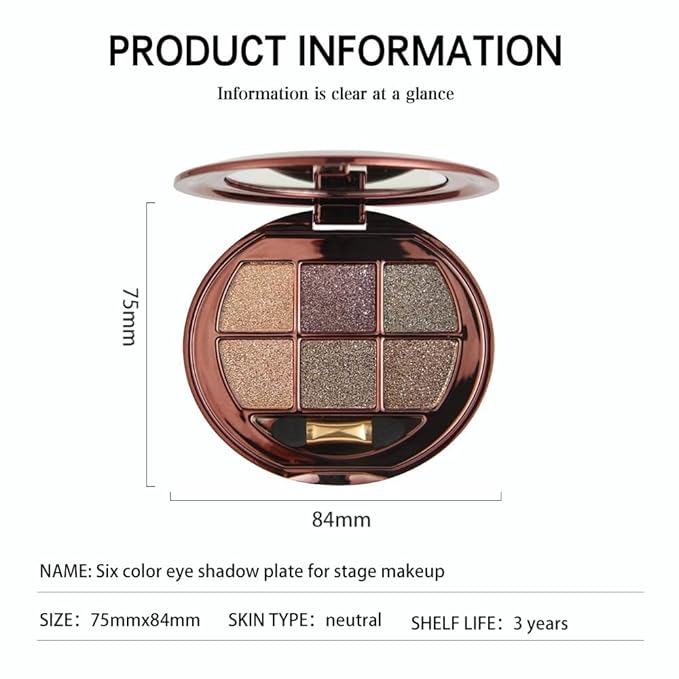 Shimmer Eyeshadow Palette, Warm Neutral Eye Shadow, Gold Bronze Brown Glitter Eyeshadow, Metallic Sparkle Makeup, Smooth Blendable Long Lasting Eyeshadow Palette for Everyday Glam Smokey Look 05