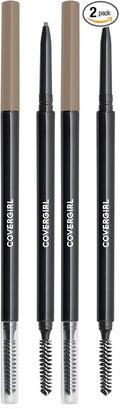COVERGIRL - Easy Breezy Brow Micro-Fine + Define Pencil, Micro-fine tip, no sharpening required, Built-in spoolie-brush, 100% Cruelty-Free (Pack of 2)