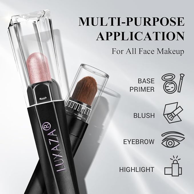 LUXAZA PRO Brown Eyeshadow Stick Makeup Set 10PCS, Neutral Shimmer And Matte Cream Eye Shadow Palette, Metallic Bronze Smoky Eyeliner Brightener Crayon Pencil Kit, Ideal Gift for Women -Love's Gifts