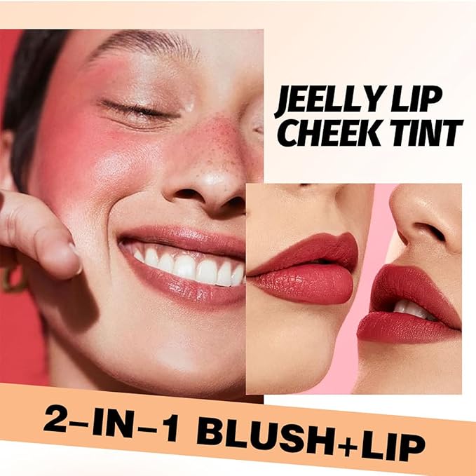 Multi-Use Cooling Water Jelly Blush, Juicy Love Blush, 3-In-1 Cheek Tint & Eyeshadow & Lip Tinted, Long-Lasting Moisture Creates A Moist Watercolor Effect-1,000+ Swipes Per Stick (#06)