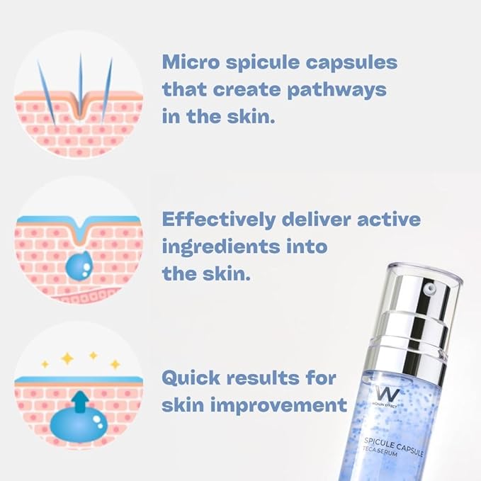 WONJIN EFFECT SPICULE CAPSULE TECA SERUM 1.01 fl Oz, Daily Face Essence for Soft Skin, Cica Complex for Skin Soothing, Allantoin, Early Aging Care for All Skin Types