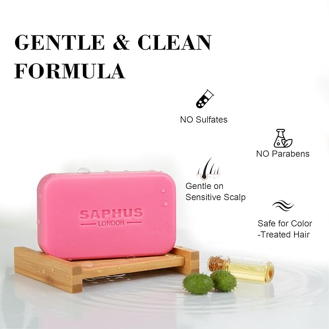 2 Pack Castor Oil Shampoo Bars for Hair Growth & Thickening - pH Balanced & Sulfate Free Solid Shampoo Duo for Breakage-Prone Hair - Scalp Cleanse & Frizz Control