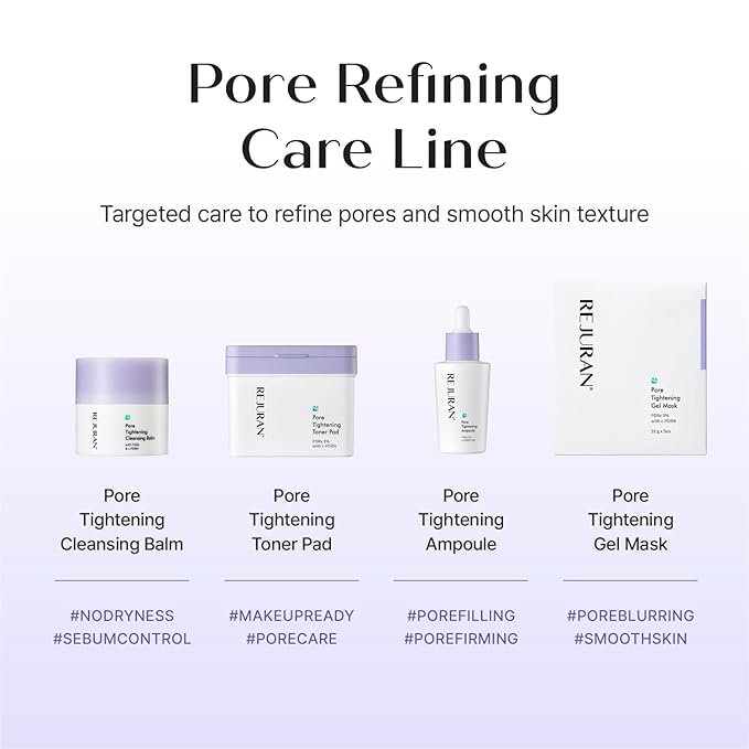 REJURAN® Pore Tightening Ampoule – PDRx 5% & c-PDRN 0.5% Facial Serum with AHA/PHA/BHA/LHA & Witch Hazel – Helps Refine the Look of Pores and Improve Skin Texture – Dropper Type Korean Skincare