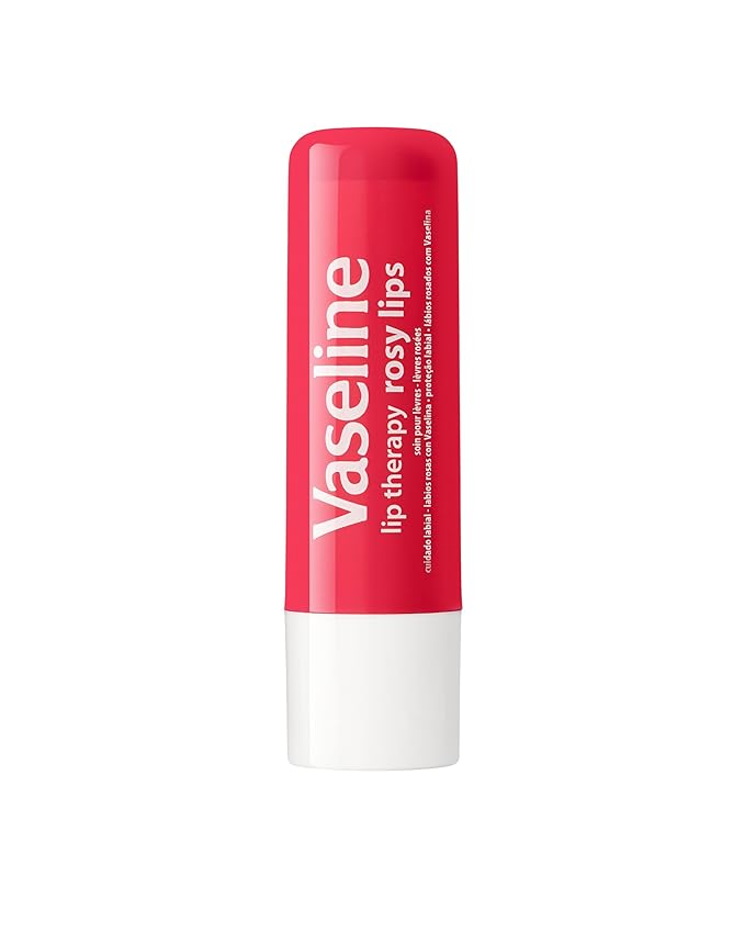 Vaseline Lip Rosy, Fast-Acting Nourishment, Ideal for Chapped, Dry, Cracked, or Damaged Lips, Lip Balm,12 Sticks, 1 Box (Pack of 6)
