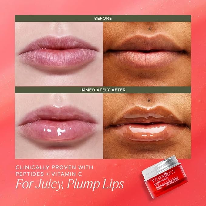 Farmacy Apple A Day Lip Balm Kit - Tinted Lip Peptide Treatment & Overnight Balm Duo - Moisturizing, Plumping & Hydrating Skincare Kit - Gift Sets for Her (2 Count)