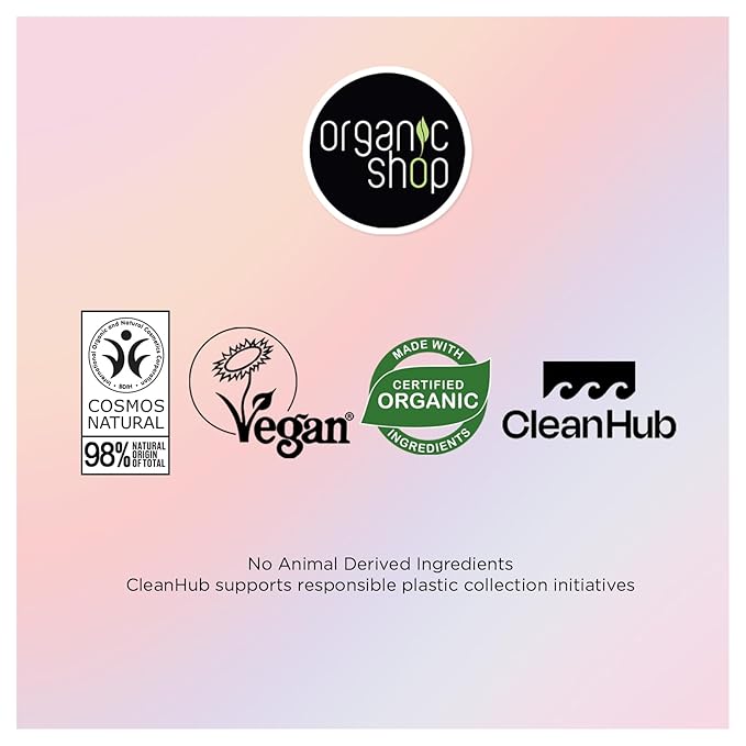 Organic Shop Shower Butter Whipped Avocado & Lime, 99% Natural, COSMOS Natural, Vegan Body Wash, Moisturizing Shower Cream, Gentle pH Balanced Cleanser, Paraben Free, Made in Europe, 8.5 fl oz