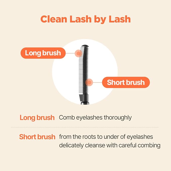 COSNORI Waterproof Mascara & Remover Set 02 Cozy Brown - Ultra-Strong Waterproof Mascara with Gentle Eye Makeup Remover, Smudge-Proof & Easy Cleansing Duo (02 Cozy Brown + Mascara Remover)