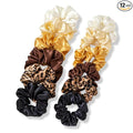 12PCS Satin Scrunchies Pack for Women and Girls, Soft Silk Hair Ties for Sleeping, No-Damage Satin Ponytail Holders for Thick or Curly Hair