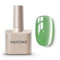 MAYCHAO 15ML Mint Veil Cat Eye Gel Nail Polish 1Pc Light Mint Cat Eye Gel Polish with Magnet Soak off Holographic Magnetic Nail Polish for Nail Art Manicure Salon DIY at Home, 0.5 OZ