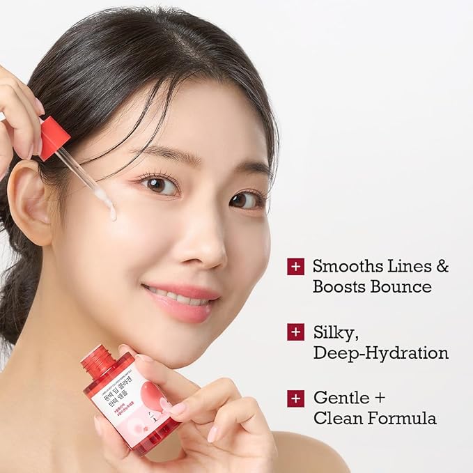 ROUND LAB Camellia Deep Collagen Firming Ampoule 1.01 Fl Oz, Hydrating and Elasticity-Enhancing Facial Serum with Multi Collagen for Smooth Fine Line and Firm Skin, Pore Tightening, Korean Skincare