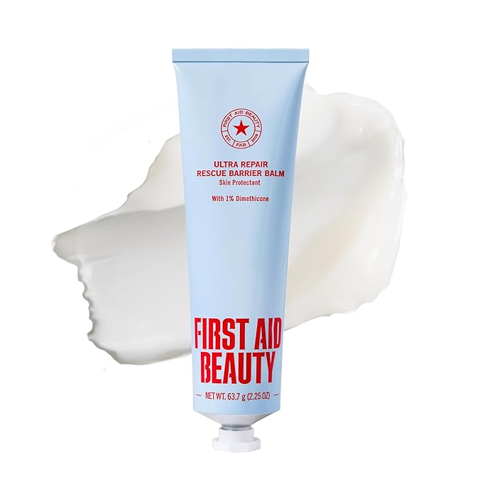 First Aid Beauty Ultra Repair Rescue Barrier Balm, 1% Dimethicone OTC Skin Protectant, Fragrance Free, Helps Relieve Dry, Red, Cracked & Irritated Skin, Sensitive Skin Safe, 2.25 oz