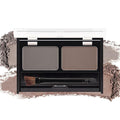 Eyebrow Powder Medium Brown Light Gray Kit,Eye Brow Powder for Women with Double-ended Eyebrow Brush,Long-Lasting Waterproof Two Colors Brow Filler Get Full Defined Natural Brows,Powder Eyebrow Makeup