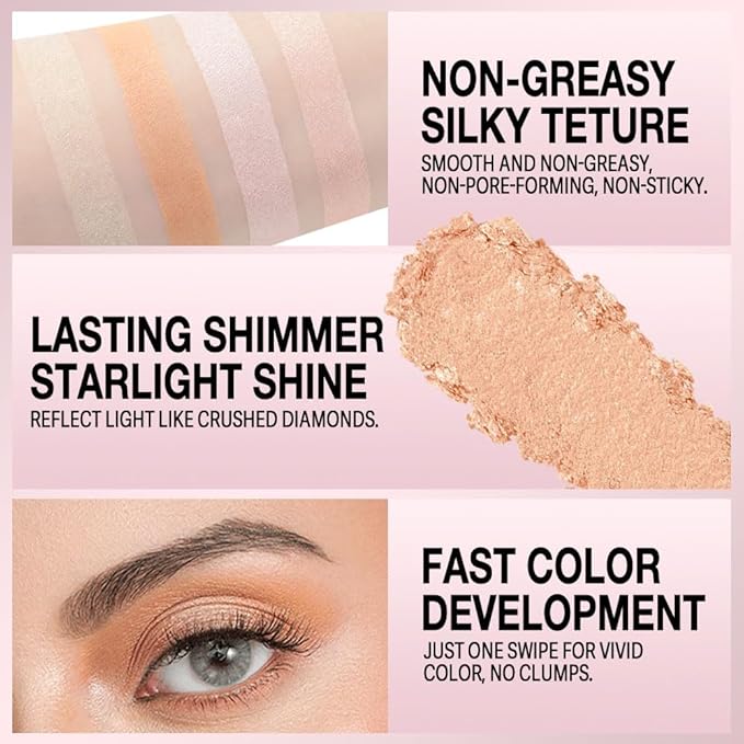 CAKAILA Eyeshadow Makeup Palette with Brush,Nude Gold Natural Neutral Powde Eye Shadow Palette for Older Women,Long Lasting Naturing-Looking,Lightweight,Waterproof,Eye Makeup Kit Travel Size,Vegan