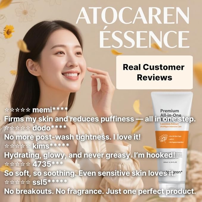 Calendula Essence – Popular Korean Soothing Serum with 200,000ppm Calendula, Fragrance-Free, Hydration & Anti-Aging Care for Sensitive Skin