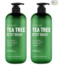 AnatoliaDaphne Tea Tree Body Wash and Shower Gel with Vitamin E for Jock Itch, Eczema, Ringworm, Body Odor, Body Wash Women & Men with Added Body Oils,LARGE 20.2 FL Oz Bottle (Tea Tree, Pack of 2)
