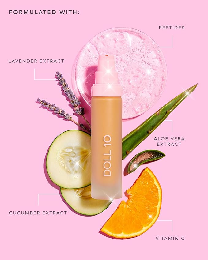 T.C.E This Covers Everything Super Coverage Serum Makeup with Peptides (Deep, One Size)